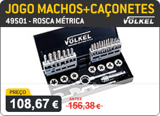 Volkel 49501 Jogo Machos + Caçonetes Rosca Métrica Promo 1