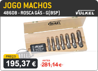 Volkel 48608 Jogo Machos Rosca Gás - G(BSP) Promo 2