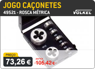 Volkel 49521 Jogo Caçonetes Rosca Métrica Promo 3