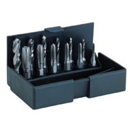 Jogo de Machos e Brocas em Caixa de Plástico.
Com Encaixe Hexagonal 1/4'.
-Revestidos em titânio.
-HSS-G Forma D

-Machos Métricos
-M 3-4-5-6-8-10

-Brocas
-2.5/3.3/4.2/5.0/6.8/8.5mm